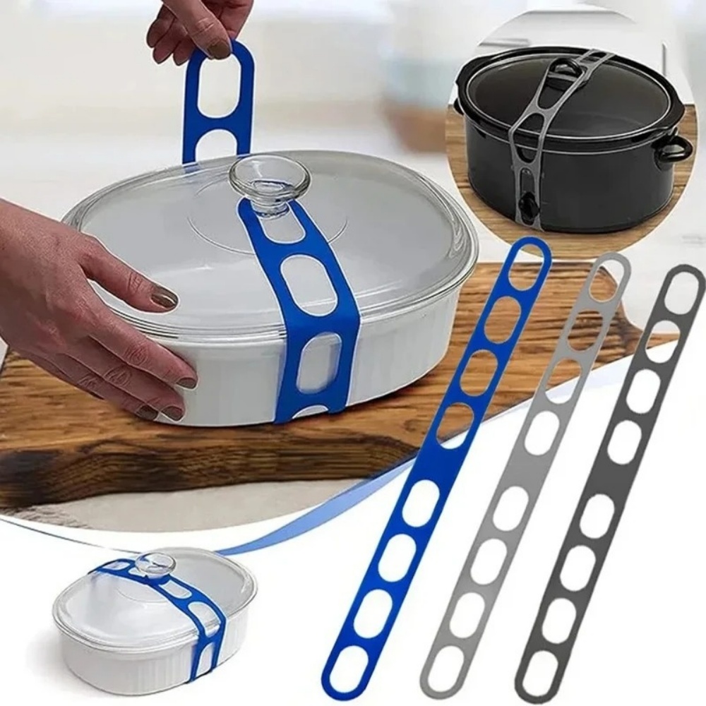 Camping Cooking Organizer - Reusable Silicone Elastic Pot Lid Holder