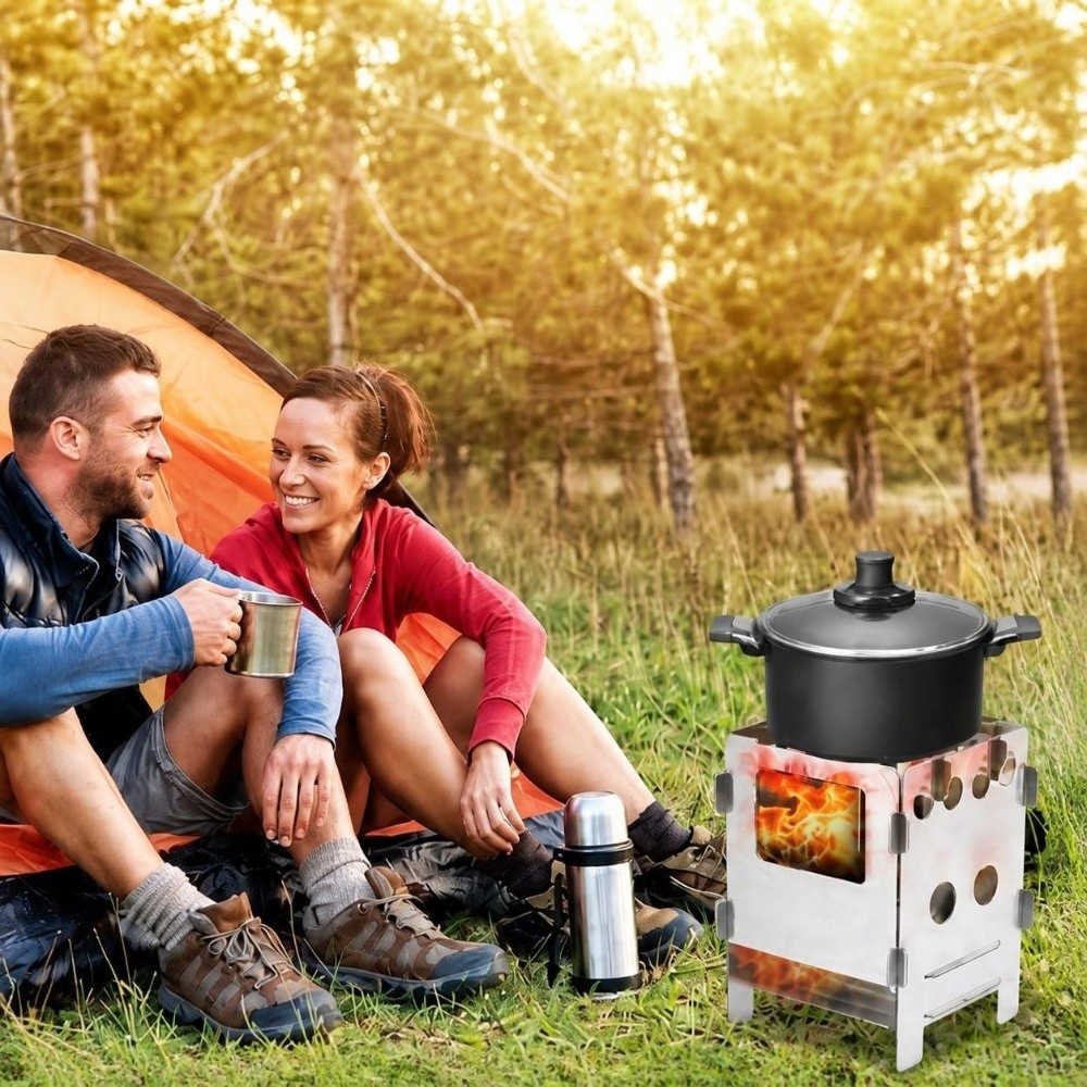 Camping Cooking Alcohol - Titanium Wood Burning Stove Alcohol Burner