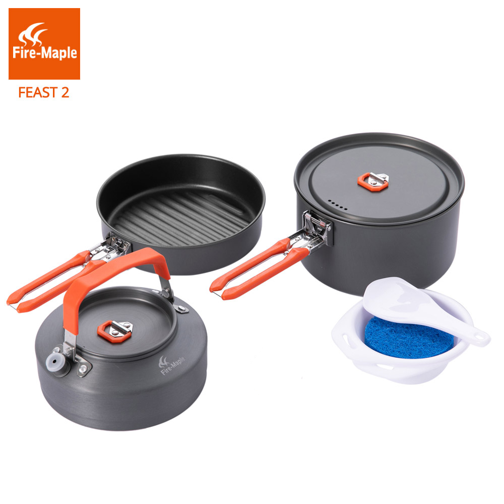 Camping Cooking Set 2 Person - Lửa Phong Dã Ngoại Nồi Chảo