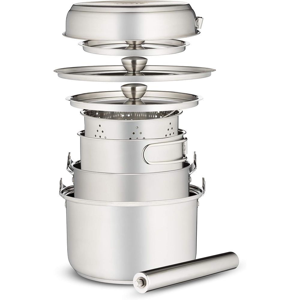 Camping Cookware Set 304 Stain - đánh giá và giá Camping Cooking Open Fire