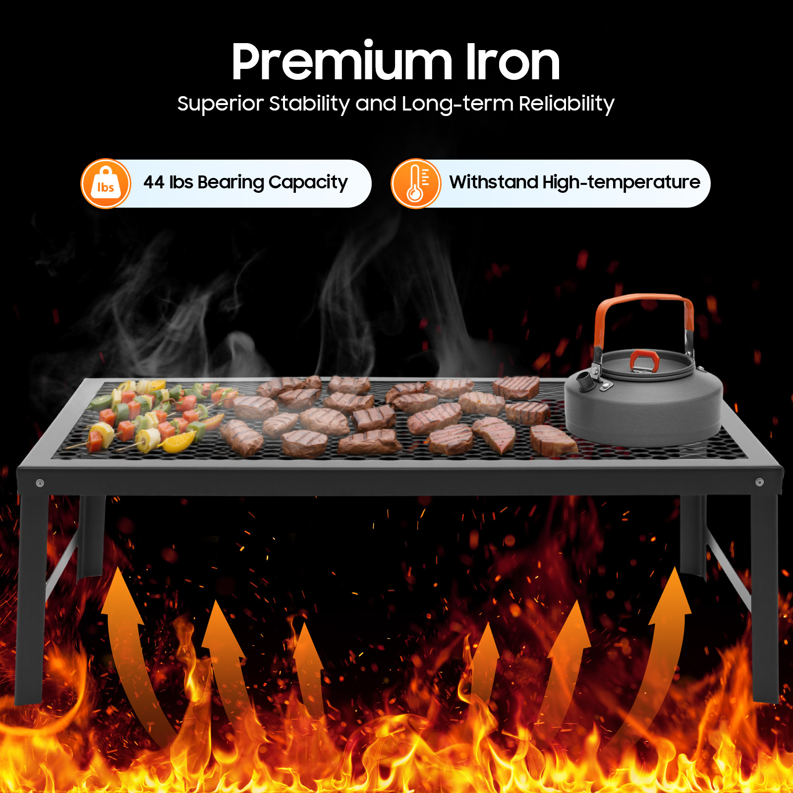 Campfire Grill, BBQ Set, Foldi - đánh giá và giá Camping Cooking Set Compact