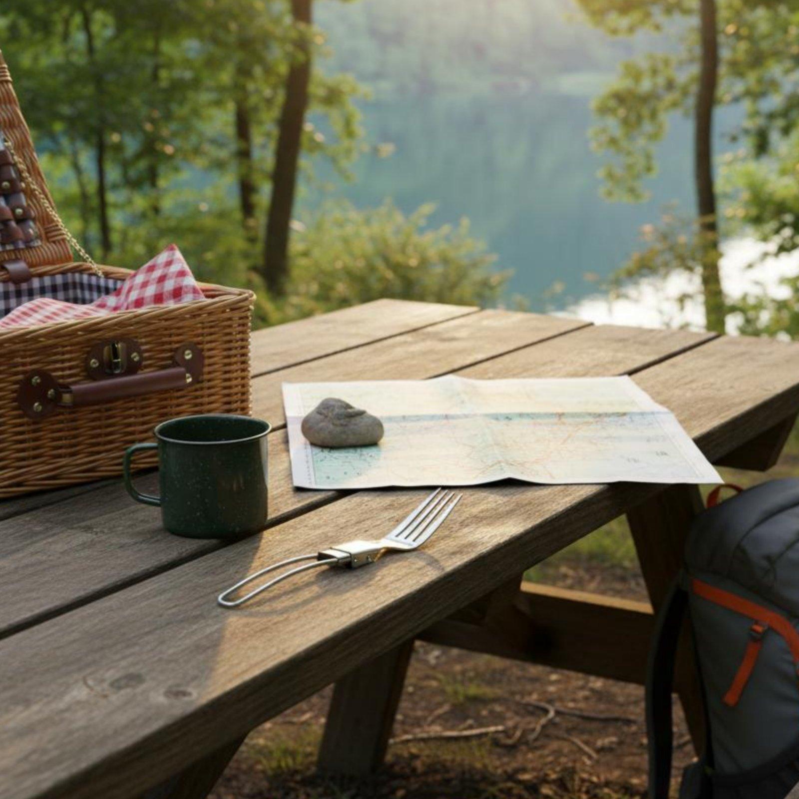 Folding Cutlery Compact Tablew - đánh giá và giá Camping Cooking Set Compact