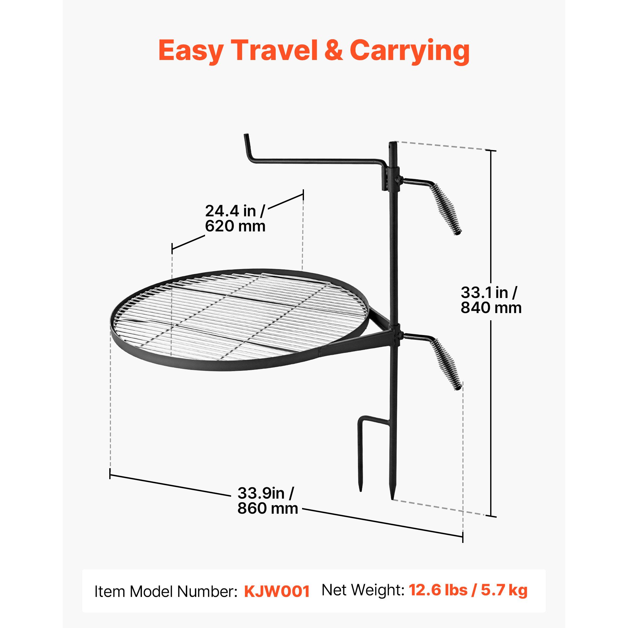 Heavy Duty Swivel Campfire Gri - đánh giá và giá Camping Cooking Open Fire