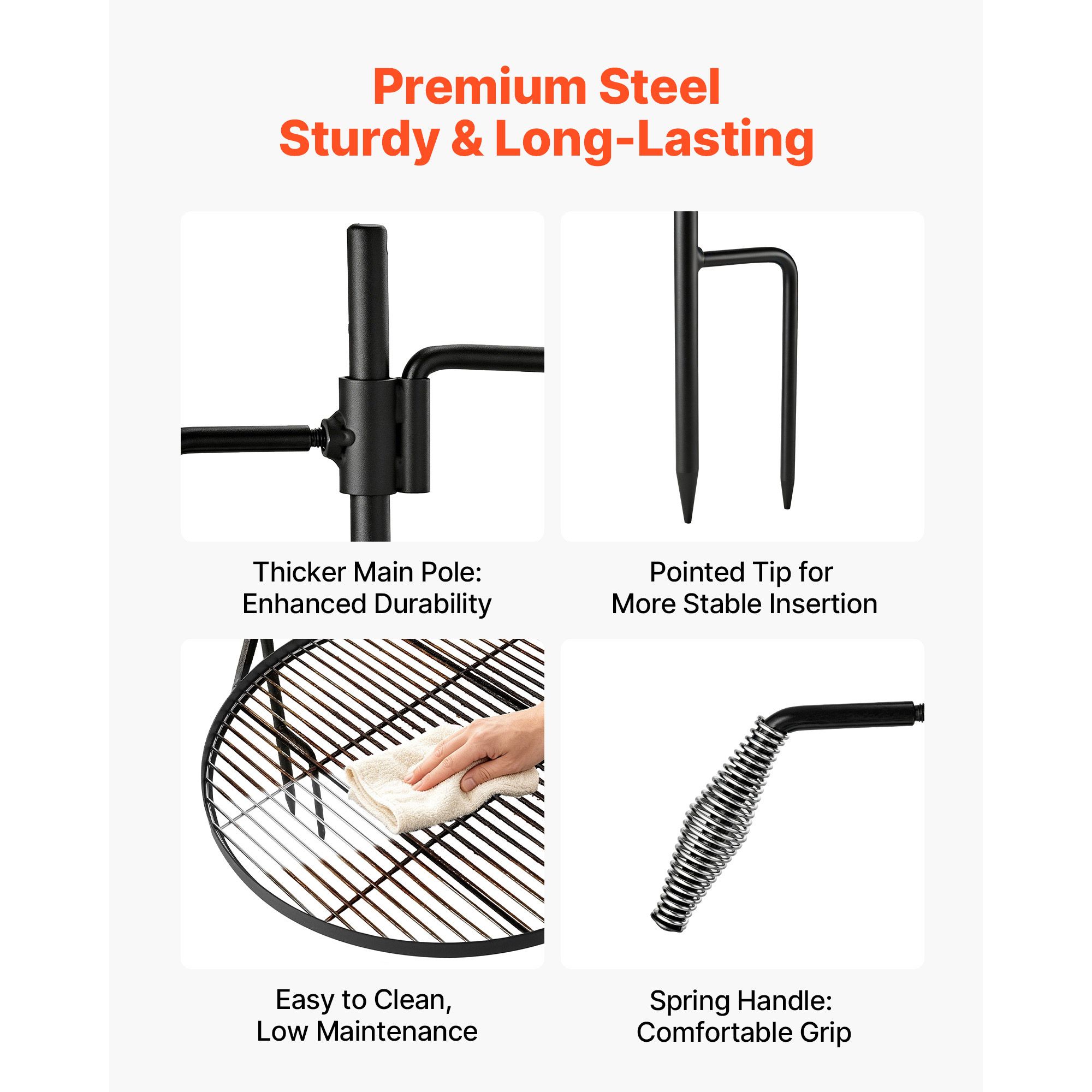 Heavy Duty Swivel Campfire Gri - đánh giá và giá Camping Cooking Open Fire