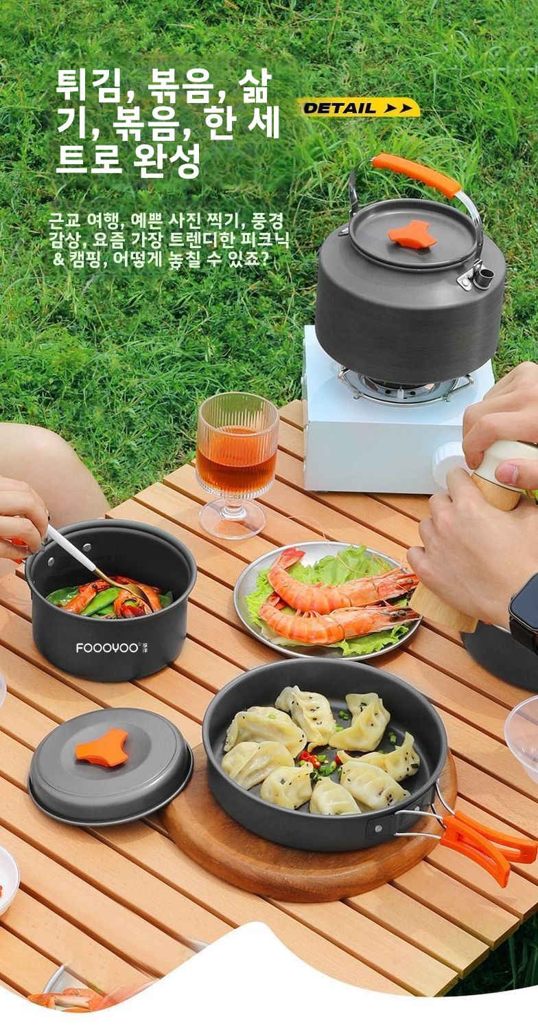 Outdoor Camping Cookware Set P - đánh giá và giá Camping Cooking Set Compact