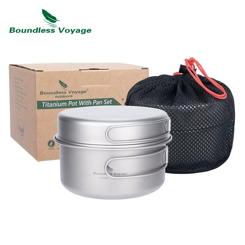 Boundless Voyage Titanium Pot  - đánh giá và giá Camping Cooking Set Compact