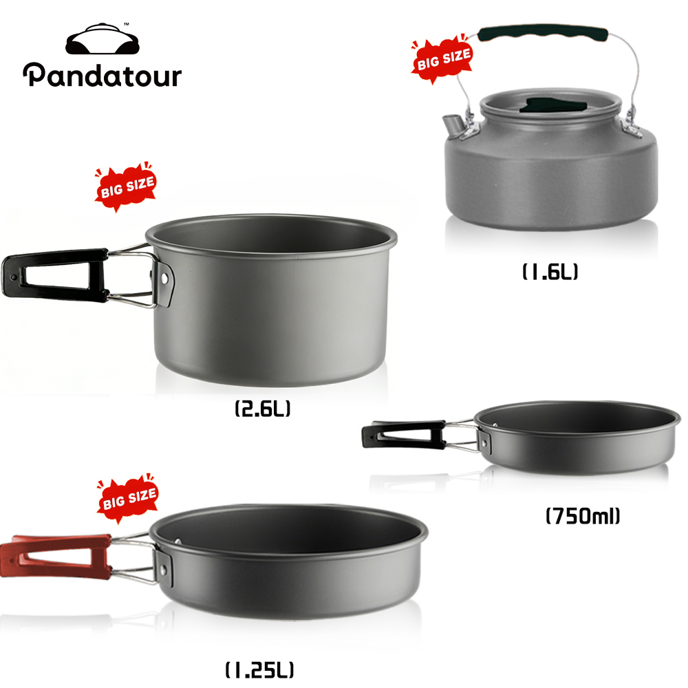 Pandatour Camping Cooking Alum - đánh giá và giá Camping Cooking Set 2 Person