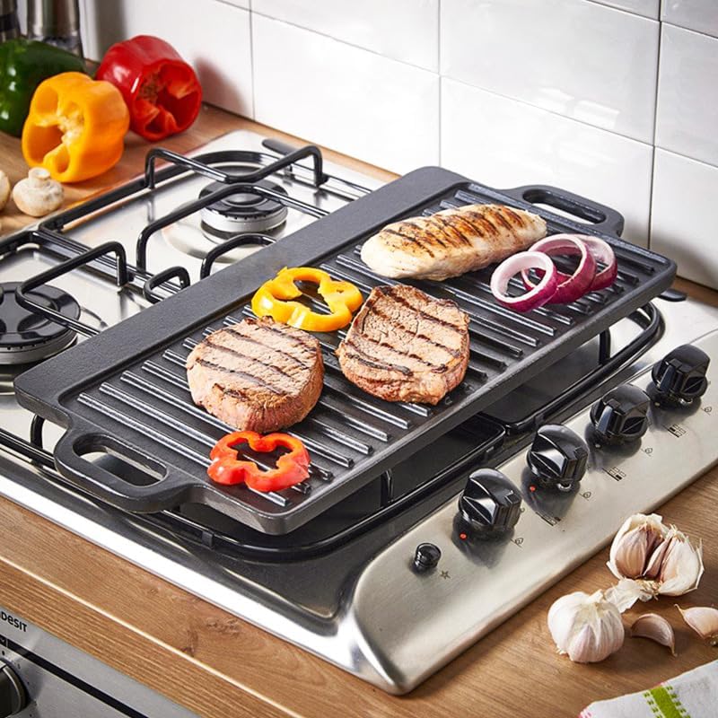 Uncoated Cast Iron Grill Plate - đánh giá và giá Camping Cooking Range
