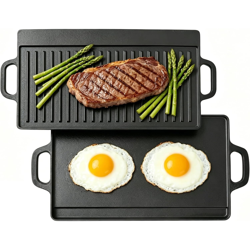 Uncoated Cast Iron Grill Plate - đánh giá và giá Camping Cooking Range