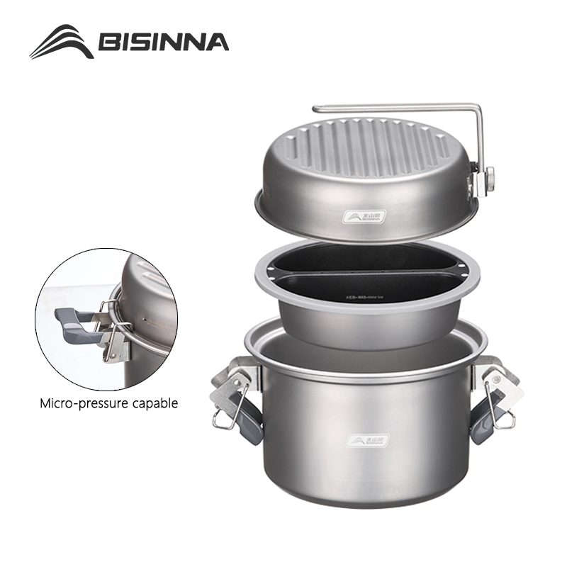 BISINNA Micro Pressure Cooker  - đánh giá và giá Camping Cooking Set 2 Person