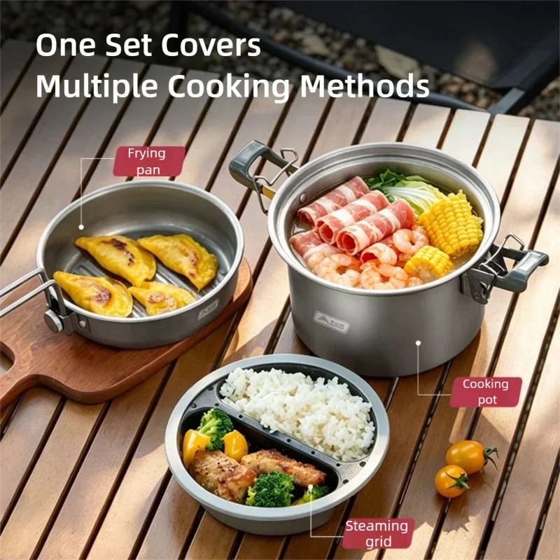 BISINNA Micro Pressure Cooker  - đánh giá và giá Camping Cooking Set 2 Person