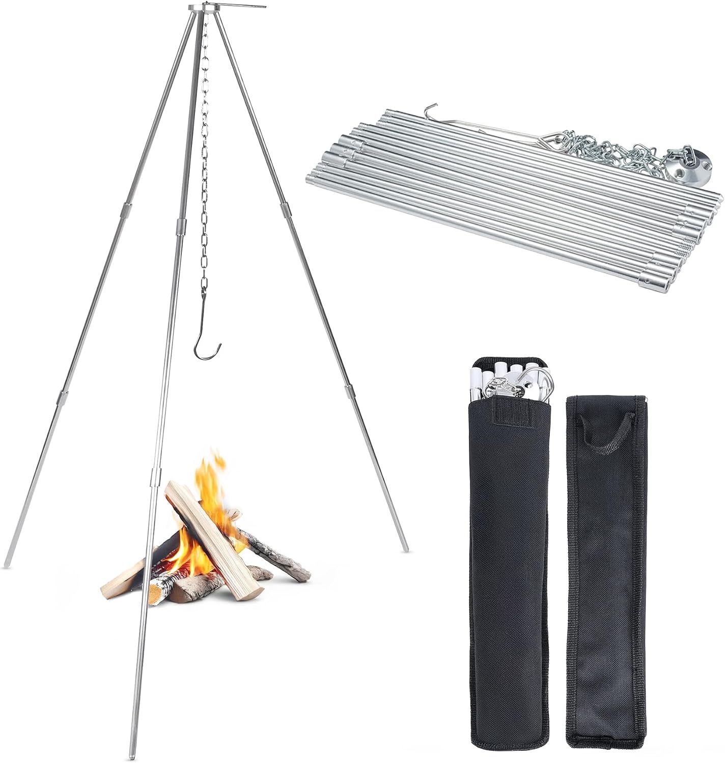 Open Fire Compatible 33 Inch C - đánh giá và giá Camping Cooking Open Fire