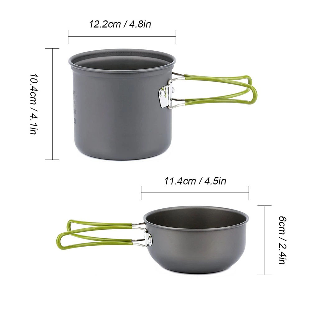 Camping Cookware Mess Kit Ultr - đánh giá và giá Camping Cooking Set 2 Person