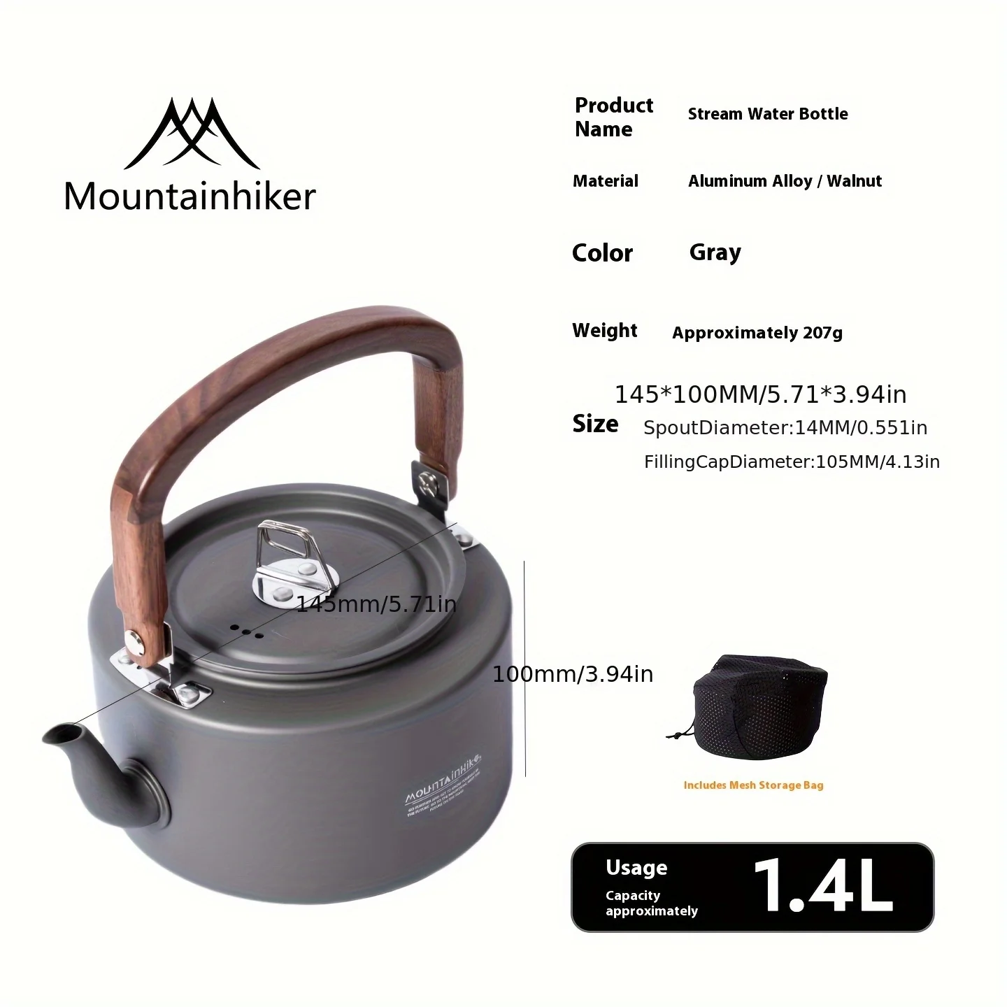 MOUNTAINHIKER Tea Kettle Campi - đánh giá và giá Camping Cooking Set 2 Person
