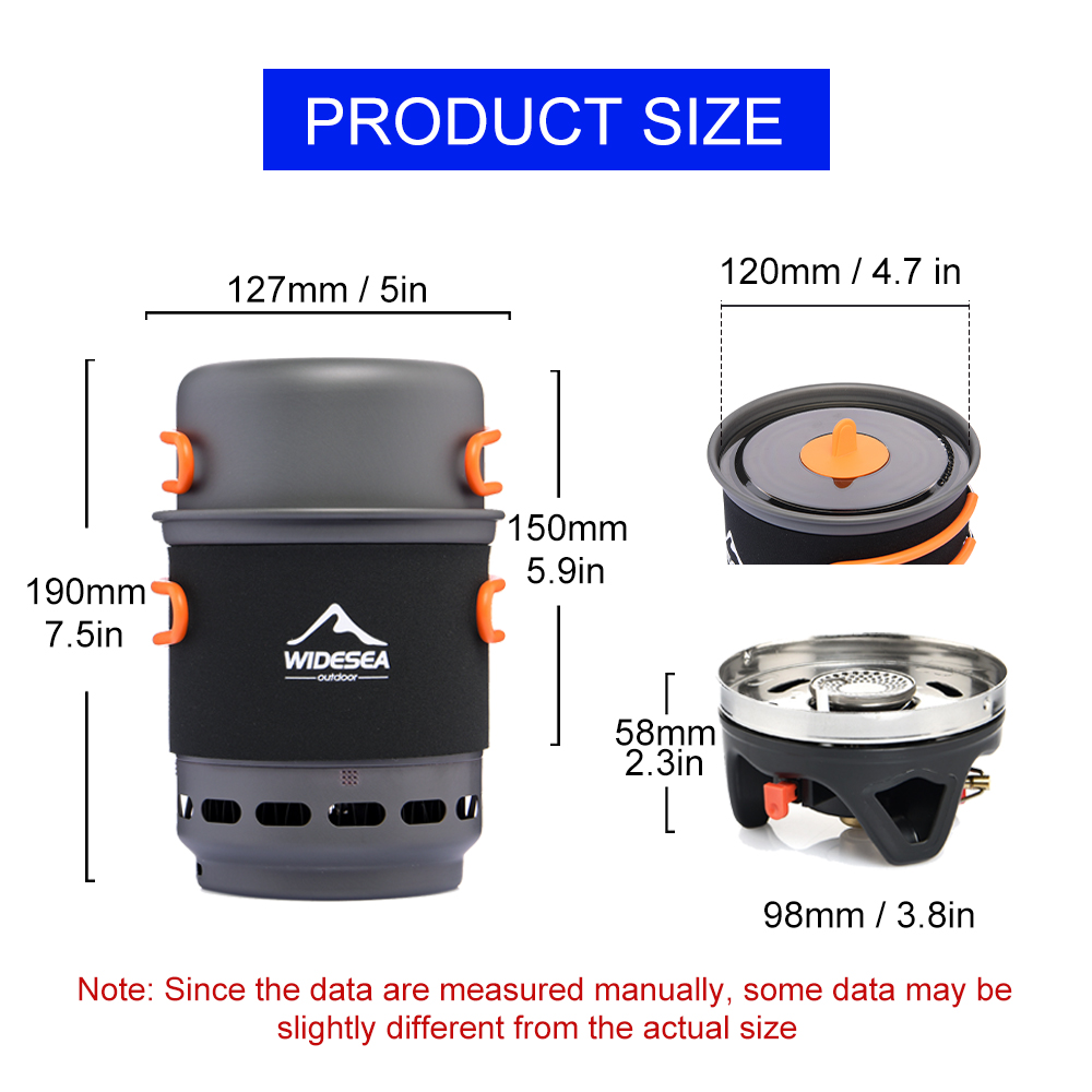 Widesea Camping Cooking System - đánh giá và giá Camping Cooking Set 2 Person