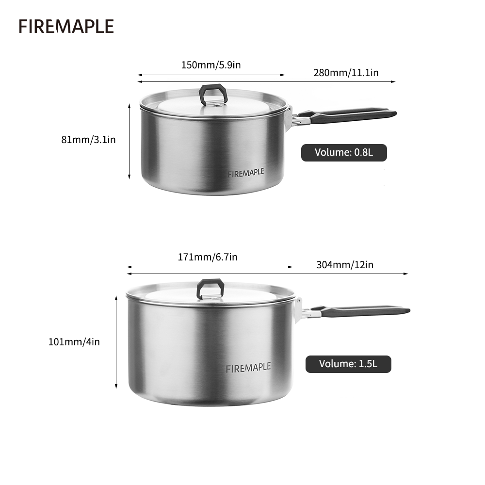 Lửa Phong Cắm Trại Nồi Đi Bộ Đ - đánh giá và giá Camping Cooking Set Compact