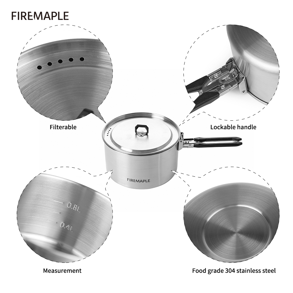 Lửa Phong Cắm Trại Nồi Đi Bộ Đ - đánh giá và giá Camping Cooking Set Compact