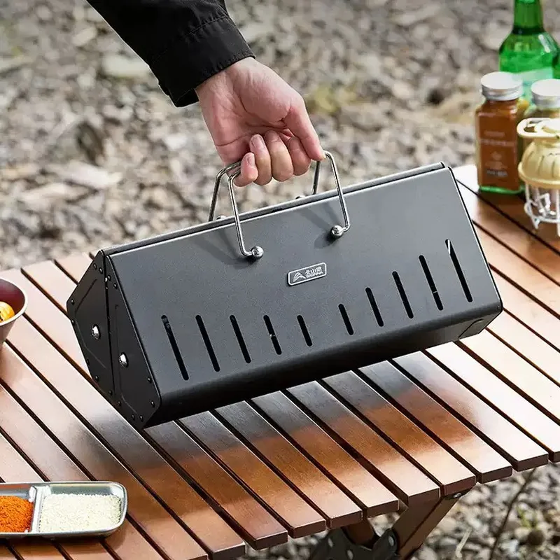 Portable Folding Wood Charcoal - đánh giá và giá Camp Grill Portable Folding