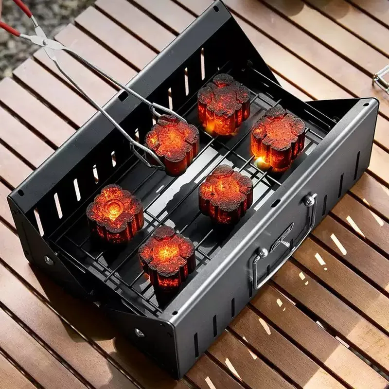 Portable Folding Wood Charcoal - đánh giá và giá Camp Grill Portable Folding