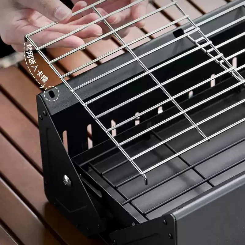 Portable Folding Wood Charcoal - đánh giá và giá Camp Grill Portable Folding