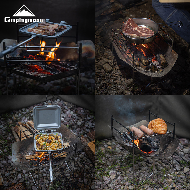 CAMPINGMOON SOLO-A4 Outdoor Po - đánh giá và giá Camp Grill Portable Folding