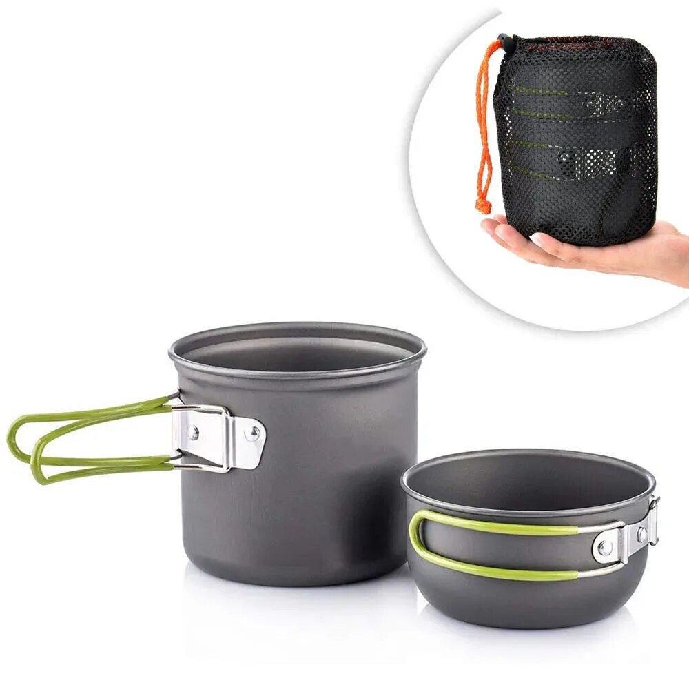 Camping Cookware Mess Kit Ultr - đánh giá và giá Camping Cooking Set 2 Person