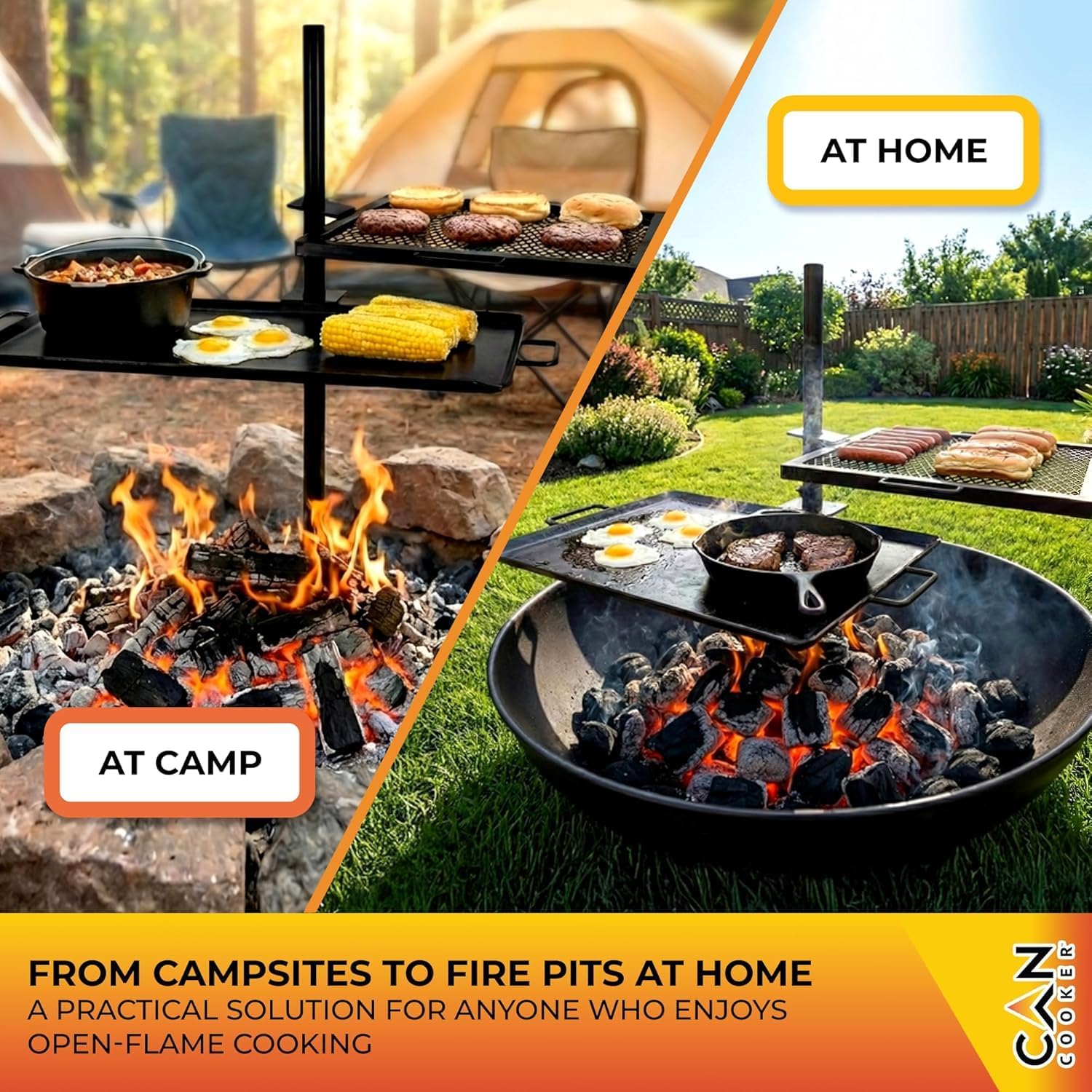 Portable Heavy-Duty Campfire G - đánh giá và giá Camping Cooking Open Fire