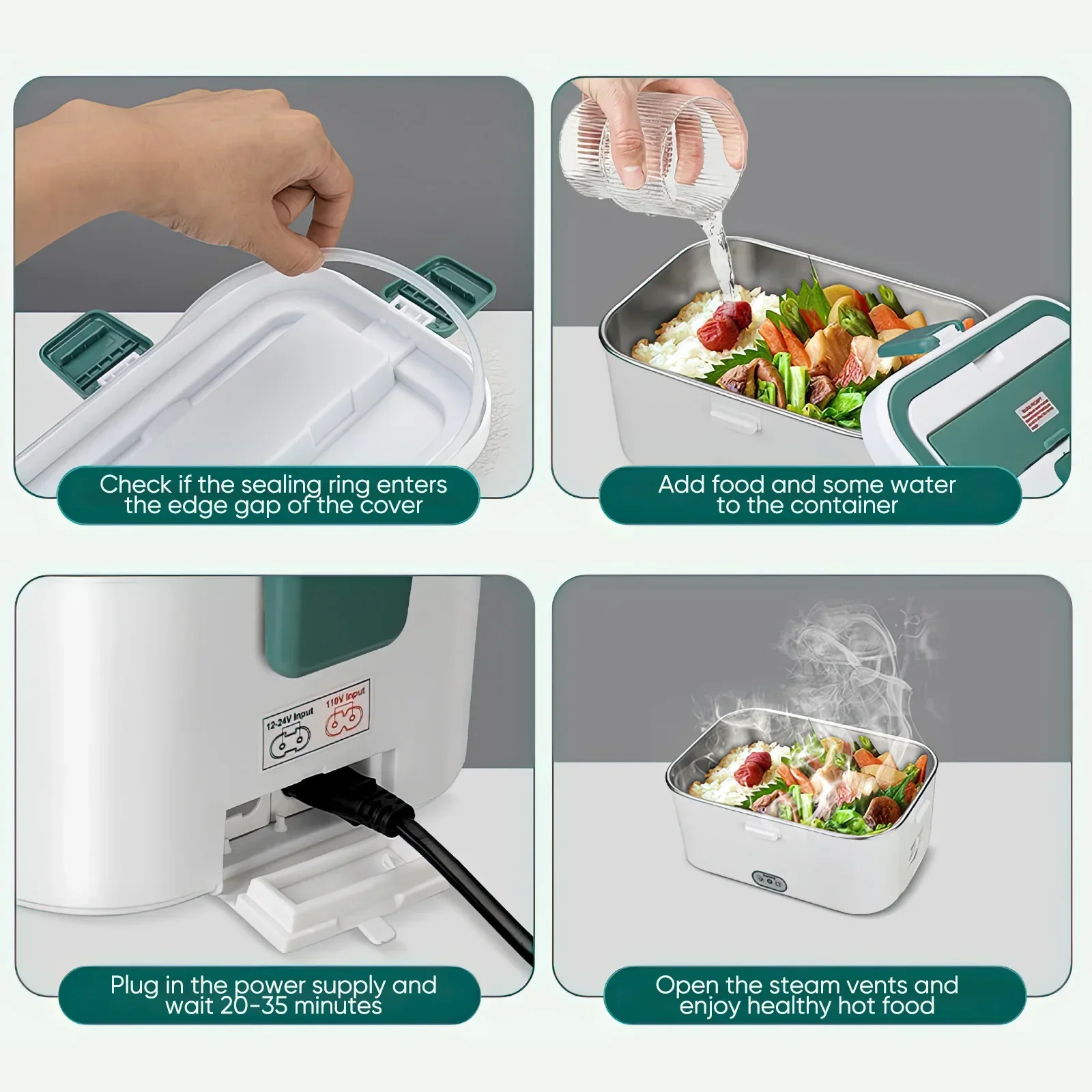 Electric Lunch Box Food Warmer - đánh giá và giá Camping Cooking Electric
