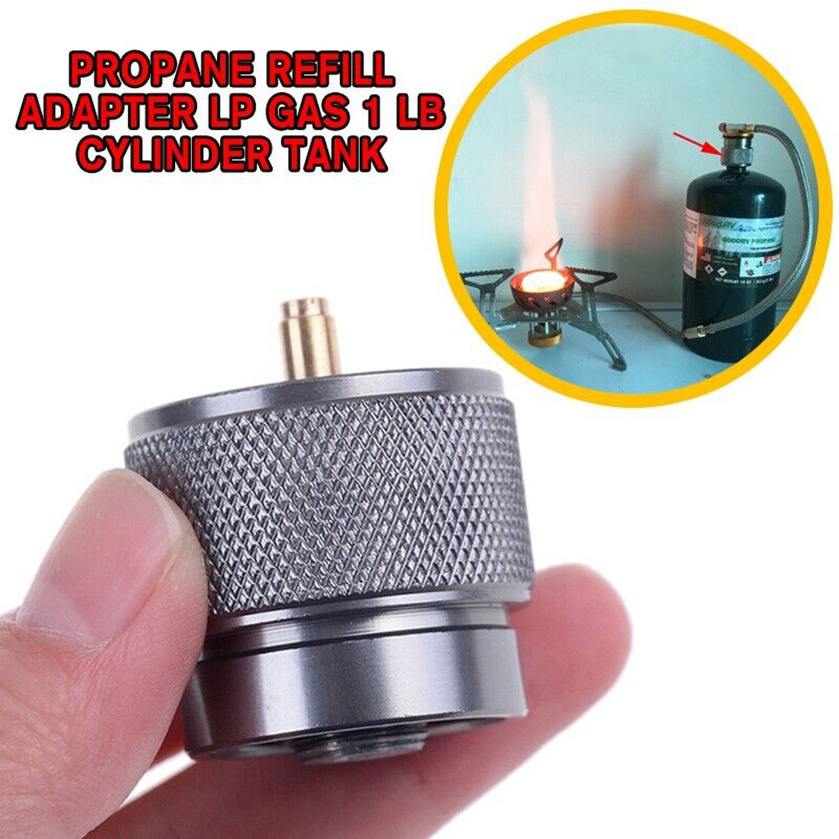 1/2Pc Gas Stove Refill Adapter - đánh giá và giá Camping Cooking Gas Canister