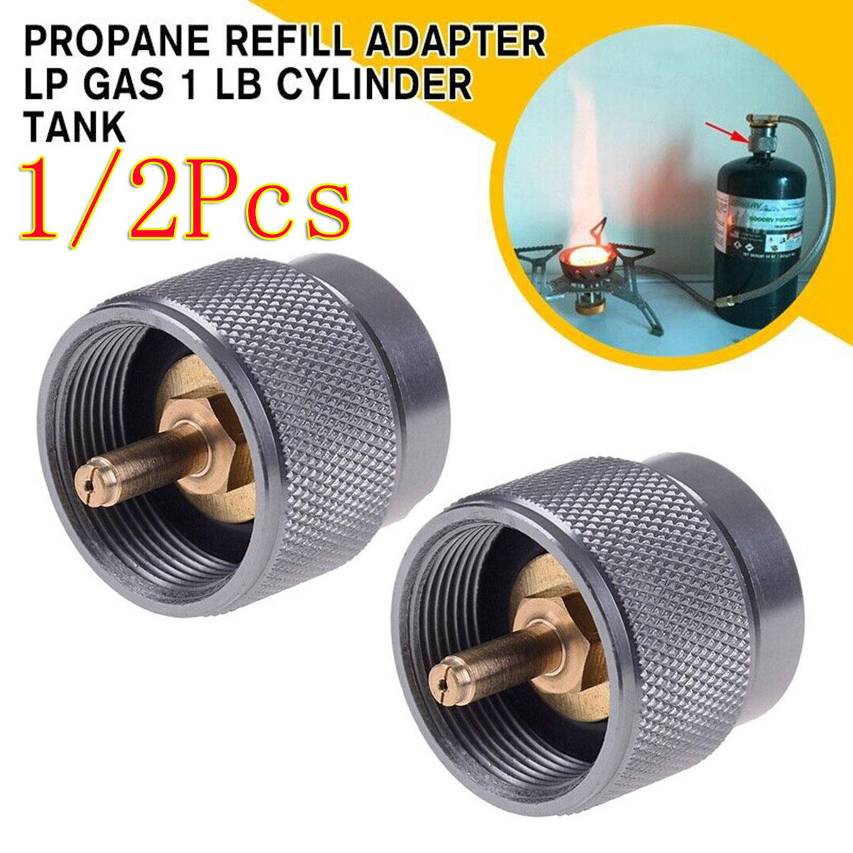 1/2Pc Gas Stove Refill Adapter - đánh giá và giá Camping Cooking Gas Canister
