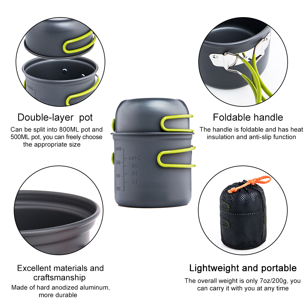 Widesea Ultralight Camping Coo - đánh giá và giá Camping Cooking Set 2 Person