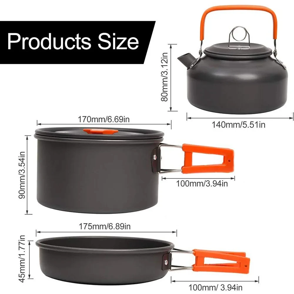 Camping Cookware Kit Outdoor C - đánh giá và giá Camping Cooking Set 2 Person