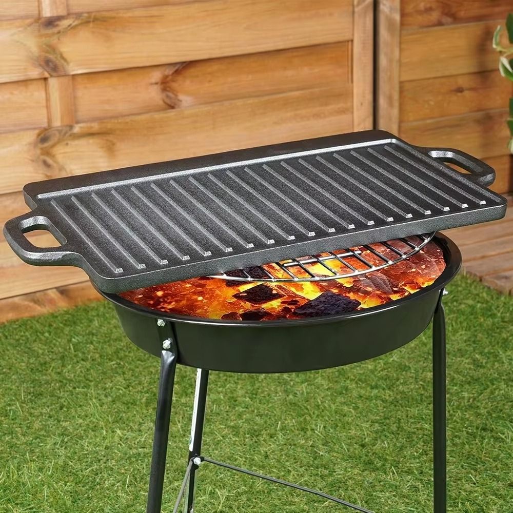 Double Sided Cast Iron Griddle - đánh giá và giá Camping Cooking Range