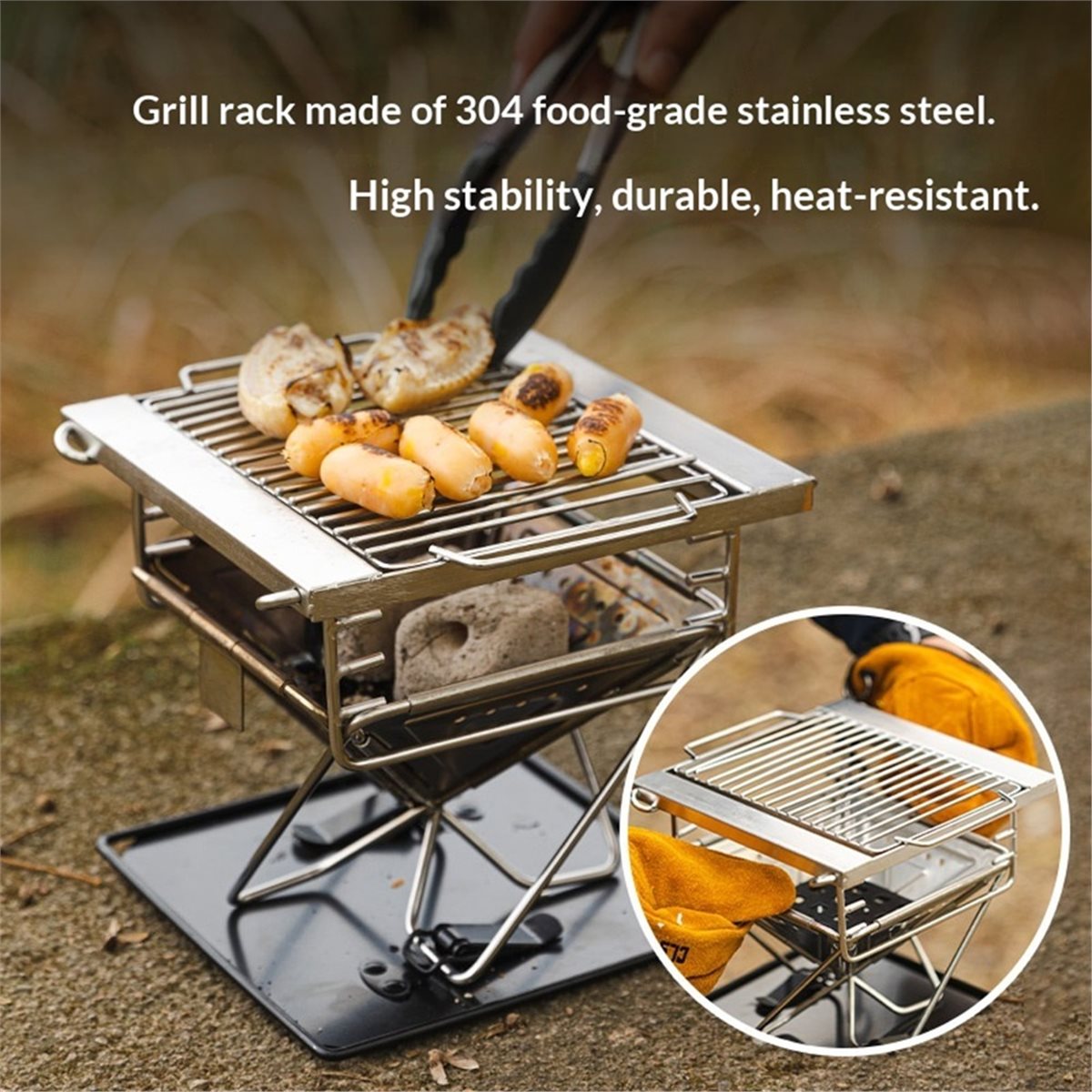 M10K Outdoor Camping Folding G - đánh giá và giá Camp Grill Portable Folding