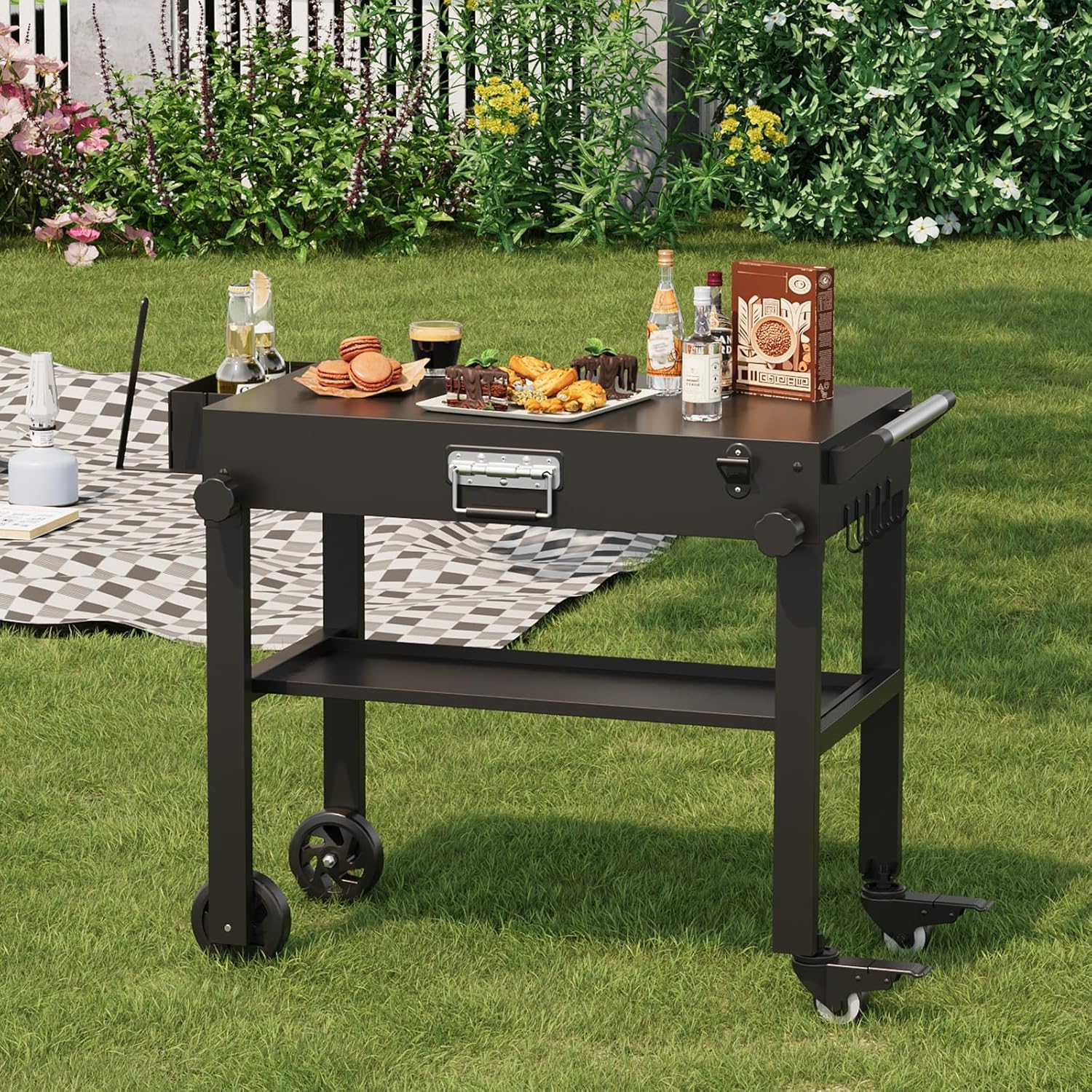 Tacleekii Portable Grill Cart  - đánh giá và giá Camp Grill Portable Folding