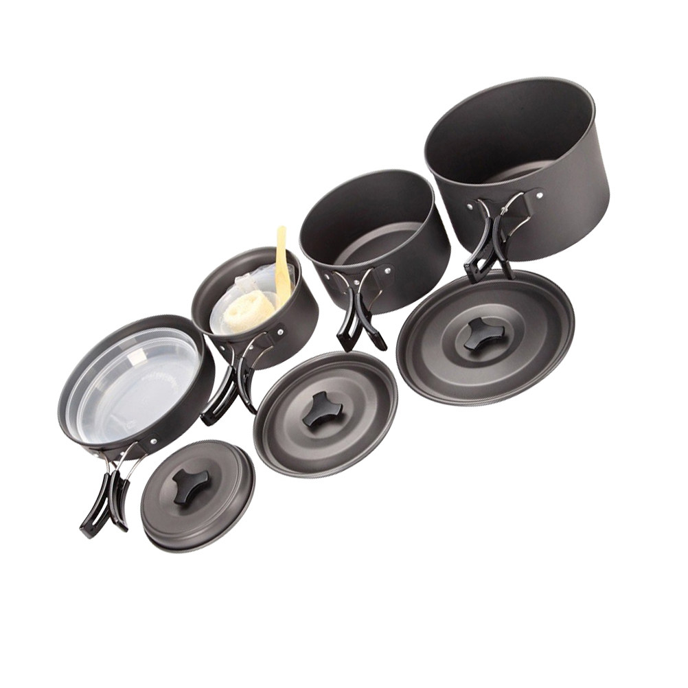 1Set Compact Camping Cookware  - đánh giá và giá Camping Cooking Set Compact