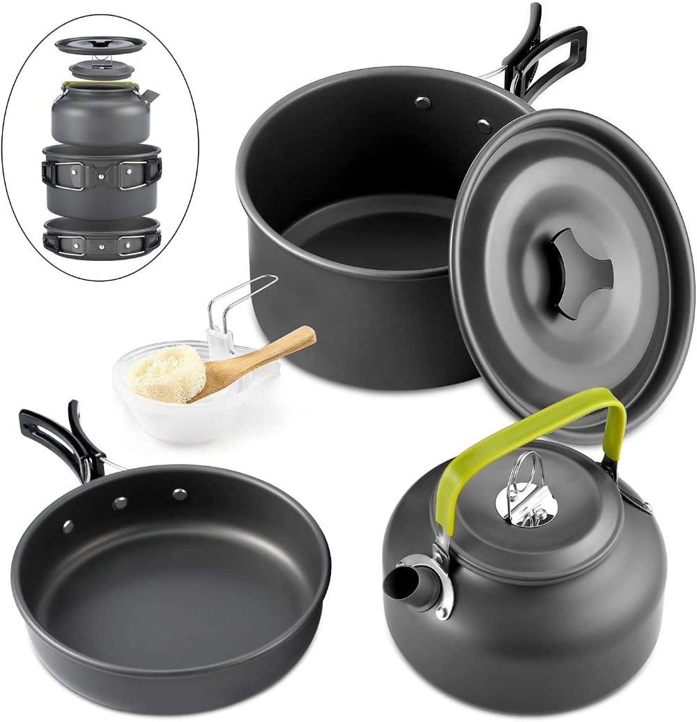 Outdoor Camping Cookware Set A - đánh giá và giá Camping Cooking Set 2 Person