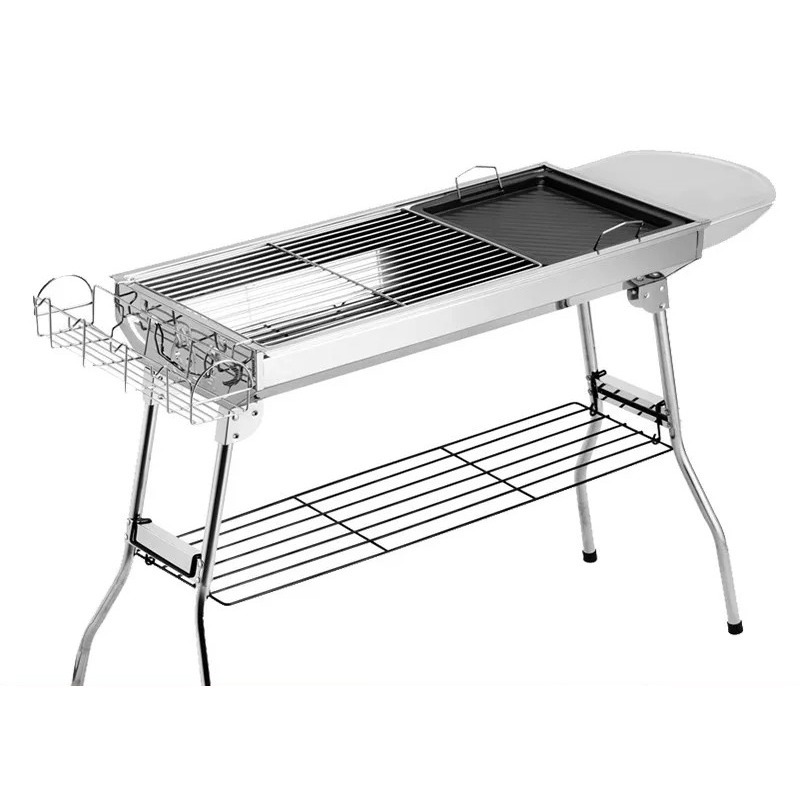Large Folding Charcoal Barbecu - đánh giá và giá Camp Grill Portable Folding