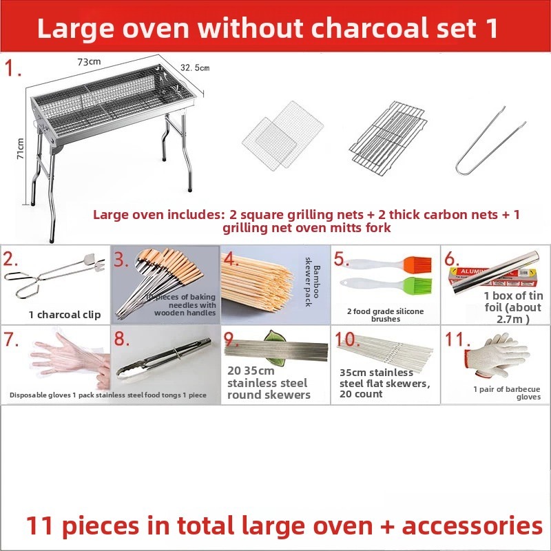 Large Folding Charcoal Barbecu - đánh giá và giá Camp Grill Portable Folding