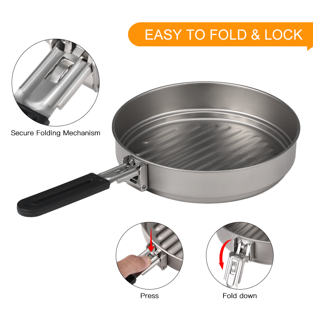 Camping Pots and Pans Portable - đánh giá và giá Camping Cooking Open Fire