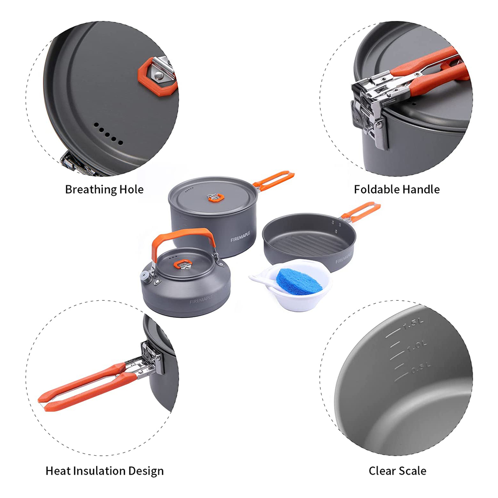 Lửa Phong Dã Ngoại Nồi Chảo Bộ - đánh giá và giá Camping Cooking Set 2 Person