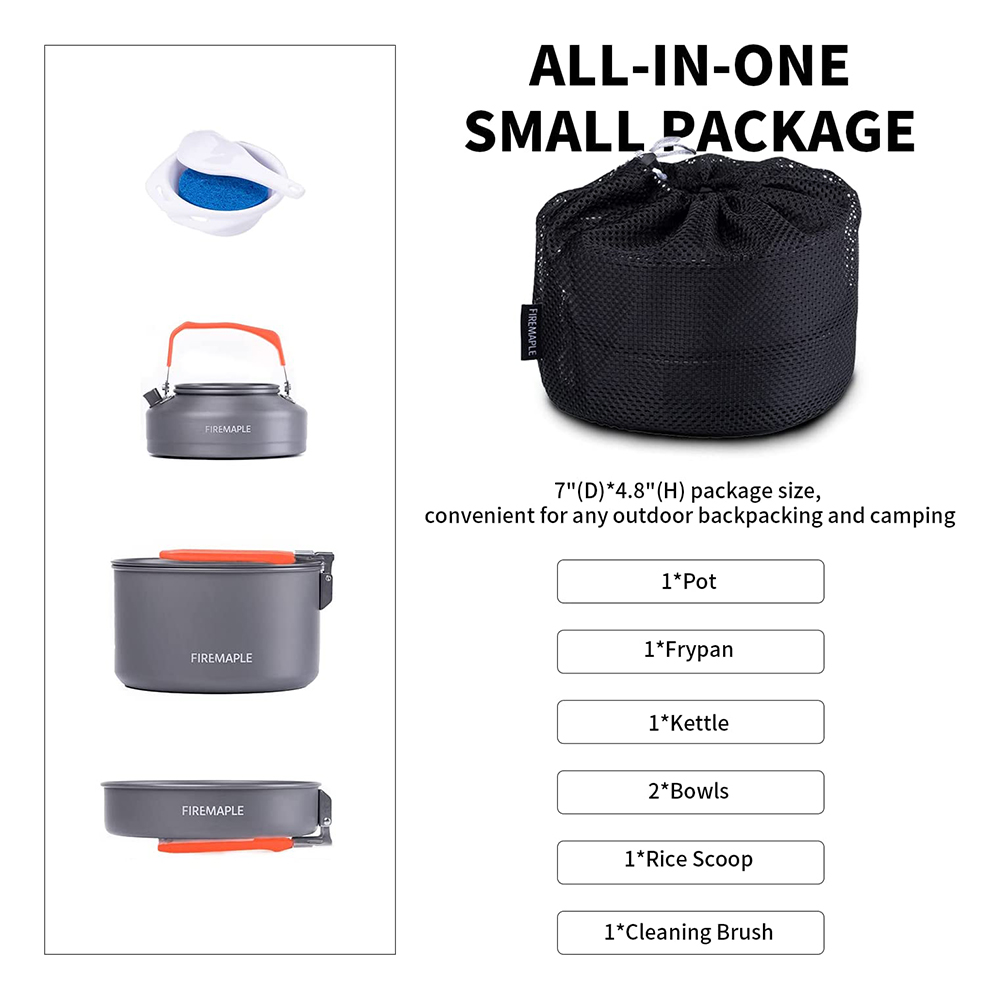 Lửa Phong Dã Ngoại Nồi Chảo Bộ - đánh giá và giá Camping Cooking Set 2 Person