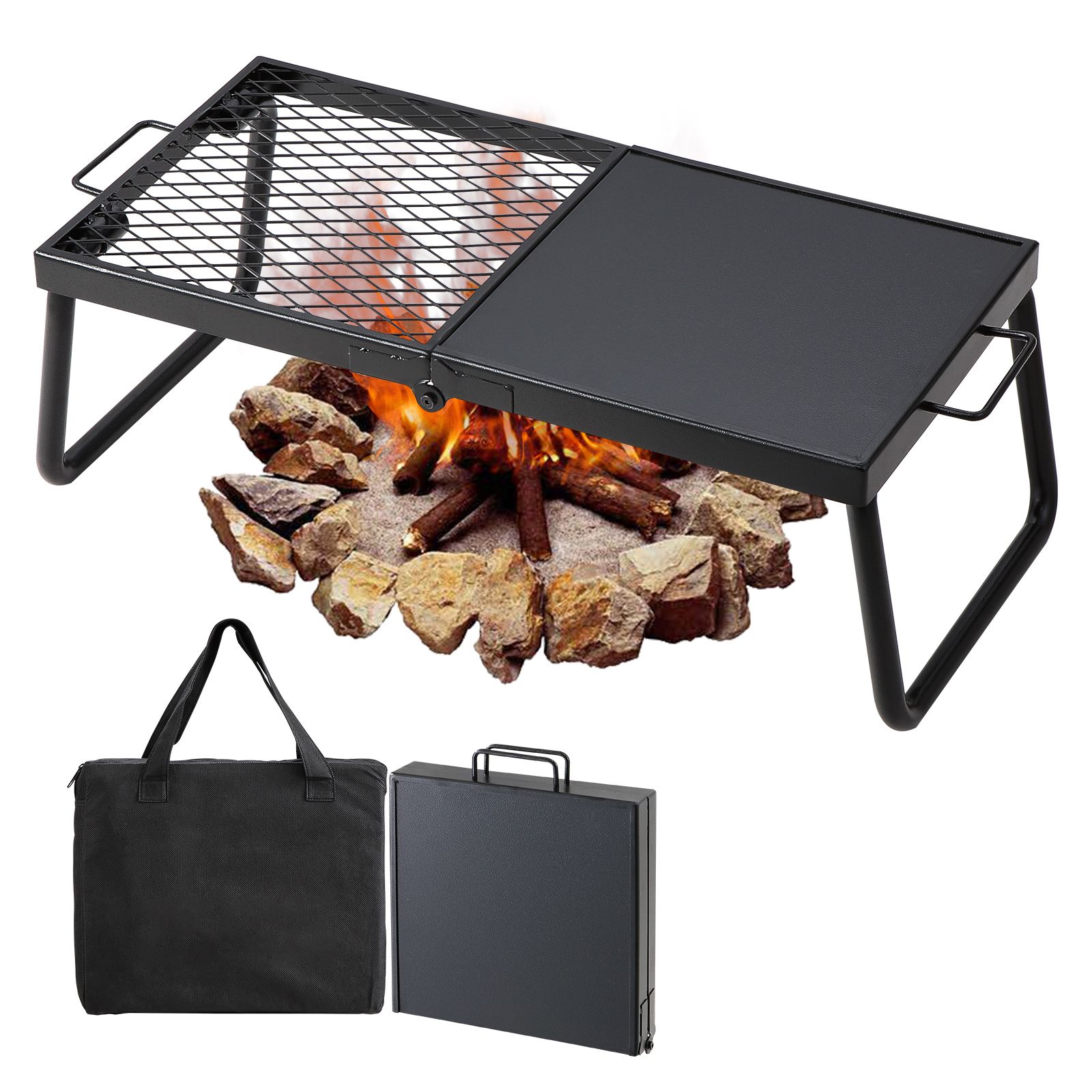 Folding Campfire Grill, Heavy  - đánh giá và giá Camping Cooking Open Fire