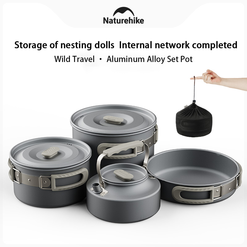Naturehike Outdoor Pot Set,Cam - đánh giá và giá Camping Cooking Set Compact