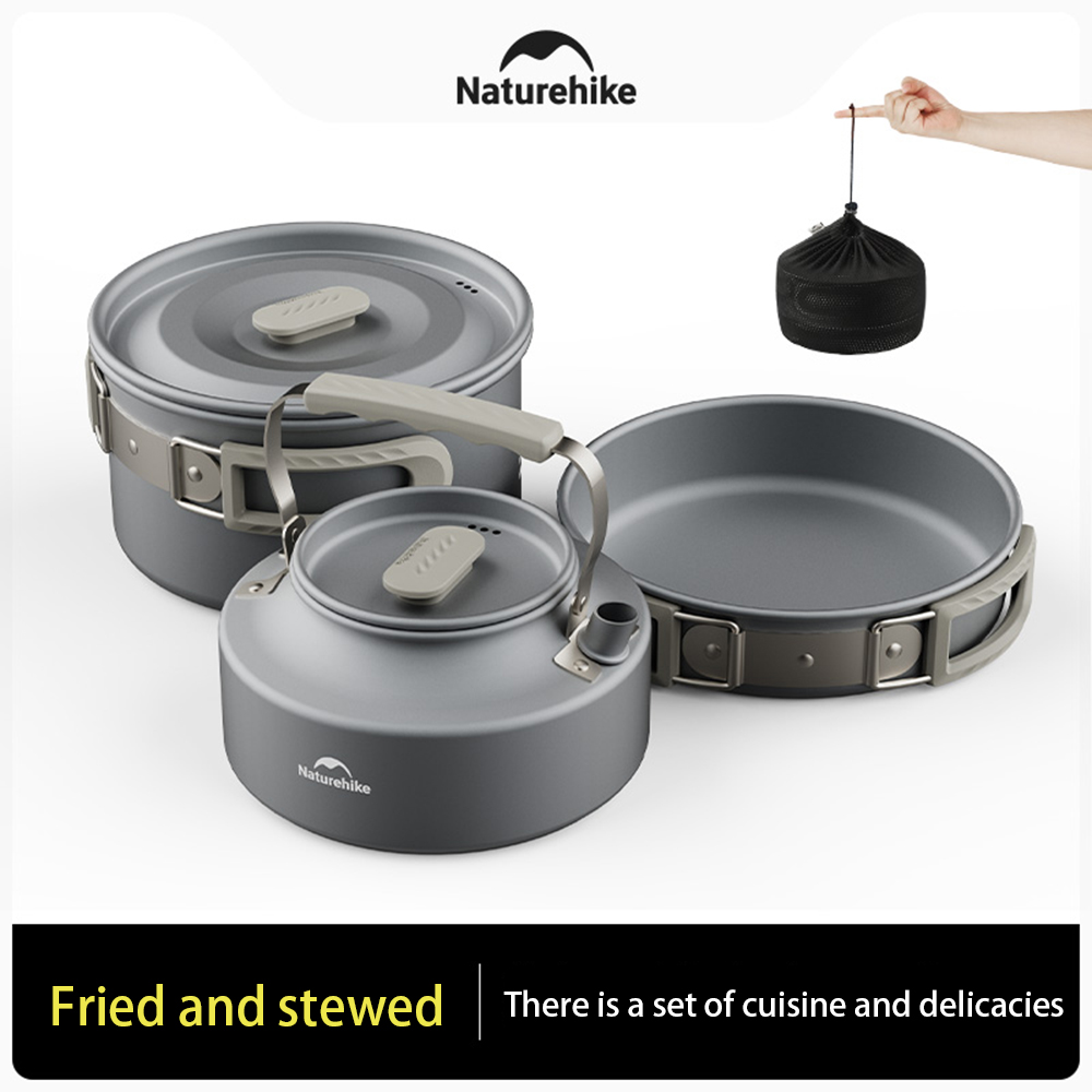 Naturehike Outdoor Pot Set,Cam - đánh giá và giá Camping Cooking Set Compact