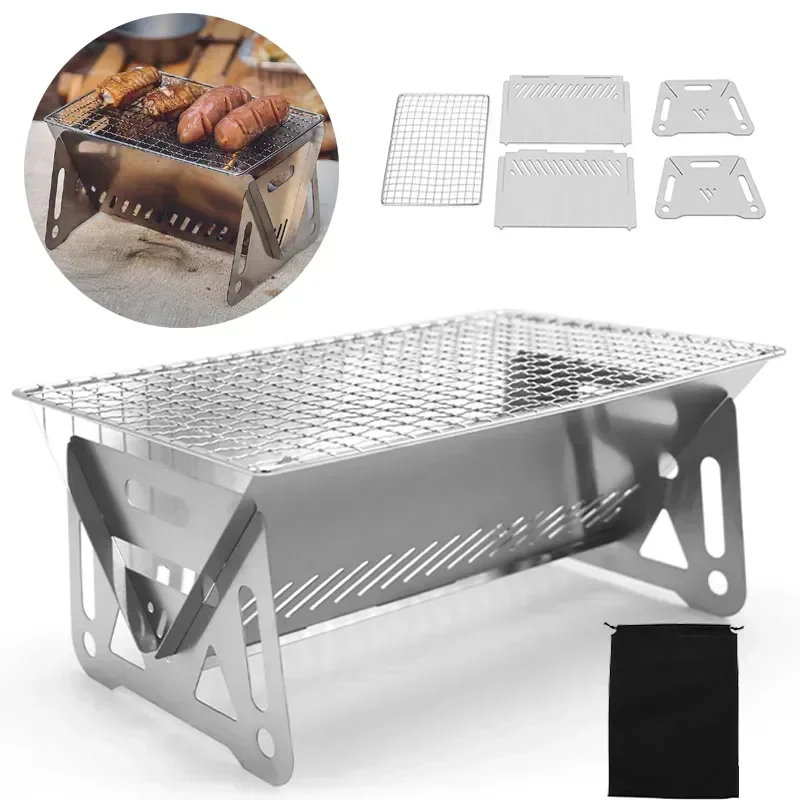 Portable Folding Barbecue Gril - đánh giá và giá Camp Grill Portable Folding